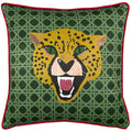 Green - Front - Furn Untamed Cheetah Cushion Cover
