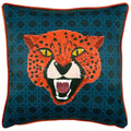 Blue - Front - Furn Untamed Cheetah Cushion Cover