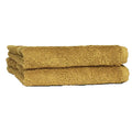 Ochre Yellow - Front - The Linen Yard Loft Combed Cotton Face Towel (Pack of 2)