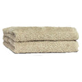 Oatmeal - Front - The Linen Yard Loft Combed Cotton Face Towel (Pack of 2)