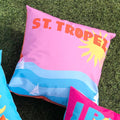Pink-Orange - Lifestyle - Evans Lichfield Tropez Outdoor Cushion Cover
