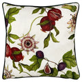 White - Front - Paoletti Figaro Floral Cushion Cover