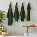 Dark Green - Side - Furn Textured Weave Bath Towel