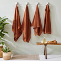 Pecan - Side - Furn Textured Weave Bath Towel