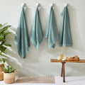 Smoke green - Side - Furn Textured Weave Bath Towel