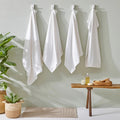 White - Side - Furn Textured Weave Bath Towel