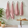 Blush - Side - Furn Textured Weave Bath Towel