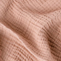 Pink Clay - Side - Yard Lark Cotton Crinkled Throw