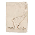 Natural - Front - Yard Lark Cotton Crinkled Throw