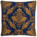 Navy - Front - Paoletti Shiraz Jacquard Traditional Cushion Cover