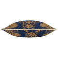 Navy - Back - Paoletti Shiraz Jacquard Traditional Cushion Cover
