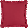 Redcurrant - Back - Paoletti Montrose Pleated Floral Cushion Cover