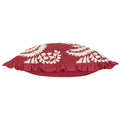 Redcurrant - Side - Paoletti Montrose Pleated Floral Cushion Cover