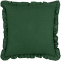 Bottle Green - Back - Paoletti Montrose Pleated Floral Cushion Cover