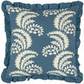 French Blue - Front - Paoletti Montrose Pleated Floral Cushion Cover
