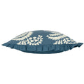 French Blue - Side - Paoletti Montrose Pleated Floral Cushion Cover
