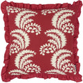 Redcurrant - Front - Paoletti Montrose Pleated Floral Cushion Cover