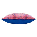 Pink-Cobalt - Side - Heya Home Connie Jacquard Checked Cushion Cover