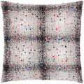 Grey-Black - Front - Heya Home Connie Jacquard Checked Cushion Cover