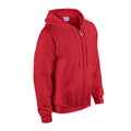 Red - Side - Gildan Unisex Adult Heavy Blend Full Zip Full Zip Hoodie