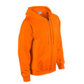 Safety Orange - Side - Gildan Unisex Adult Heavy Blend Full Zip Full Zip Hoodie