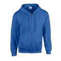 Royal Blue - Front - Gildan Unisex Adult Heavy Blend Full Zip Full Zip Hoodie
