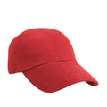 Red - Front - Result Headwear Unisex Adult Heavy Brushed Cotton Low Profile Baseball Cap