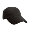 Black - Front - Result Headwear Unisex Adult Heavy Brushed Cotton Low Profile Baseball Cap