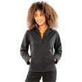 Black - Back - Result Core Womens-Ladies Soft Shell Jacket