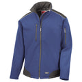 Royal Blue-Black - Front - WORK-GUARD by Result Unisex Adult Ripstop Soft Shell Jacket