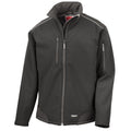 Black - Front - WORK-GUARD by Result Unisex Adult Ripstop Soft Shell Jacket