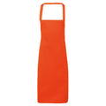 Orange - Front - Premier Ladies-Womens Slim Apron (no Pocket) - Workwear