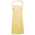 Lemon - Front - Premier Ladies-Womens Colours Bip Apron With Pocket - Workwear