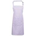 Lilac - Front - Premier Ladies-Womens Colours Bip Apron With Pocket - Workwear