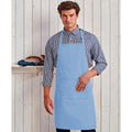Mid Blue - Back - Premier Ladies-Womens Colours Bip Apron With Pocket - Workwear