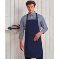 Navy - Back - Premier Ladies-Womens Colours Bip Apron With Pocket - Workwear