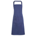 Marine Blue - Front - Premier Ladies-Womens Colours Bip Apron With Pocket - Workwear