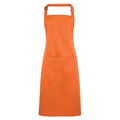 Terracotta - Front - Premier Ladies-Womens Colours Bip Apron With Pocket - Workwear