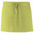 Lime - Front - Premier Ladies-Womens Colours 3 Pocket Apron - Workwear