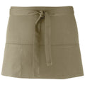 Olive - Front - Premier Ladies-Womens Colours 3 Pocket Apron - Workwear