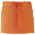 Orange - Front - Premier Ladies-Womens Colours 3 Pocket Apron - Workwear