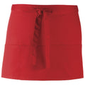 Red - Front - Premier Ladies-Womens Colours 3 Pocket Apron - Workwear