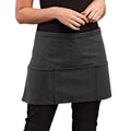 Black Denim - Back - Premier Ladies-Womens Colours 3 Pocket Apron - Workwear