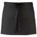 Black - Front - Premier Ladies-Womens Colours 3 Pocket Apron - Workwear