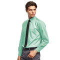 Aqua - Back - Premier Mens Long Sleeve Formal Plain Work Poplin Shirt