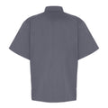 Steel Grey - Back - Premier Unisex Short Sleeved Chefs Jacket - Workwear