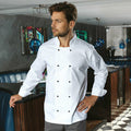 White - Lifestyle - Premier Unisex Cuisine Long Sleeve Chefs Jacket