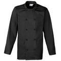 Black - Front - Premier Unisex Cuisine Long Sleeve Chefs Jacket