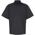 Black - Back - Premier Unisex Studded Front Short Sleeve Chefs Jacket