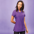 Purple - Back - Premier Ladies-Womens *Blossom* Tunic - Health Beauty & Spa - Workwear